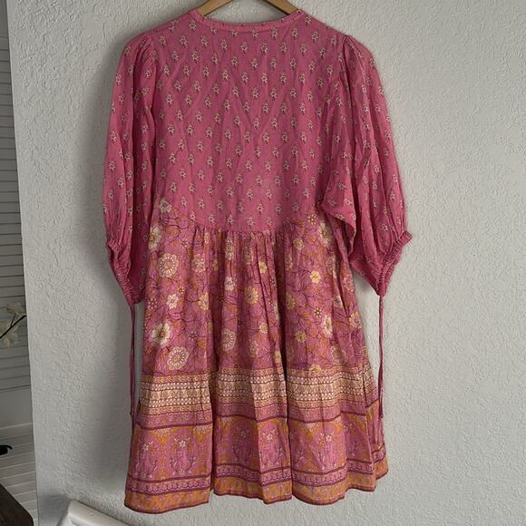 Spell & the Gypsy Dress Pink Mauve Boho Vacation Indie Peasant Bohemian Medium - Picture 7 of 8